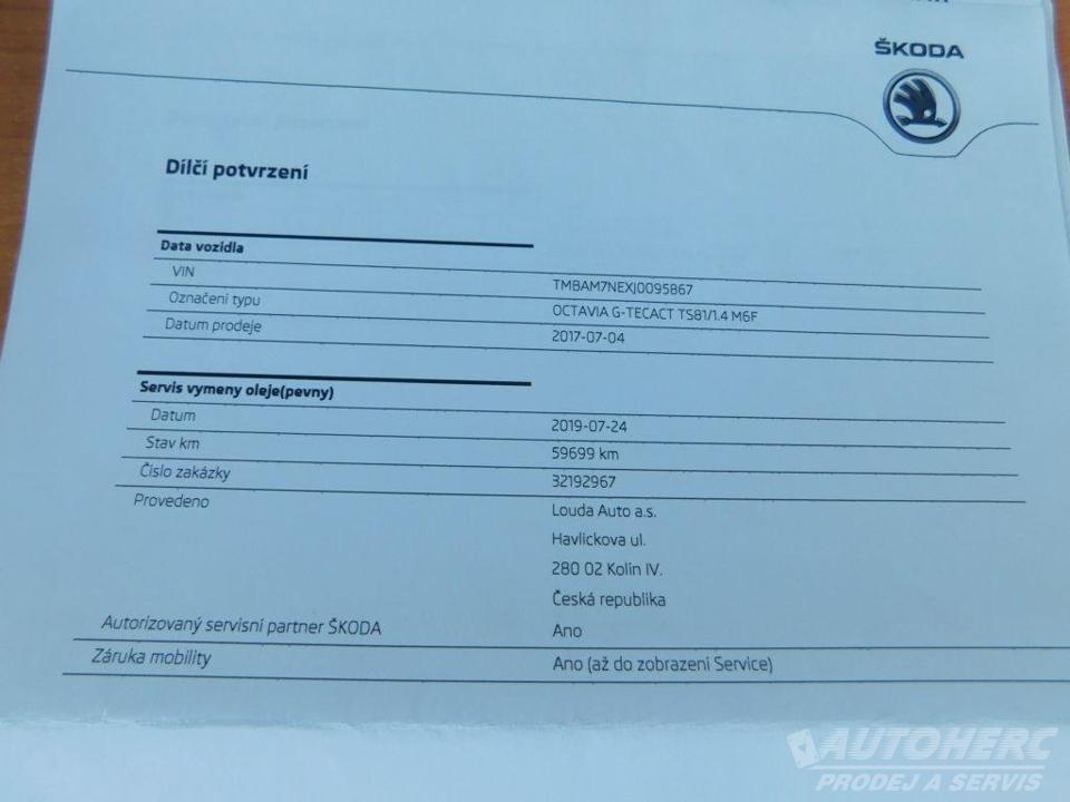 Škoda Octavia III 1.4 TSi CNG