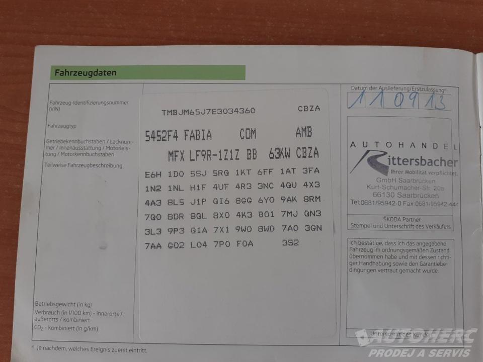 Škoda Fabia II Kombi 1.2 TSi