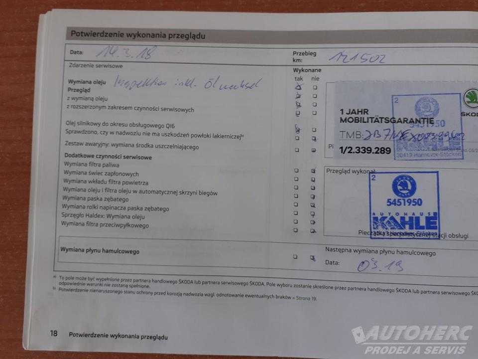 Škoda Octavia KOMBI 1.2 TSi