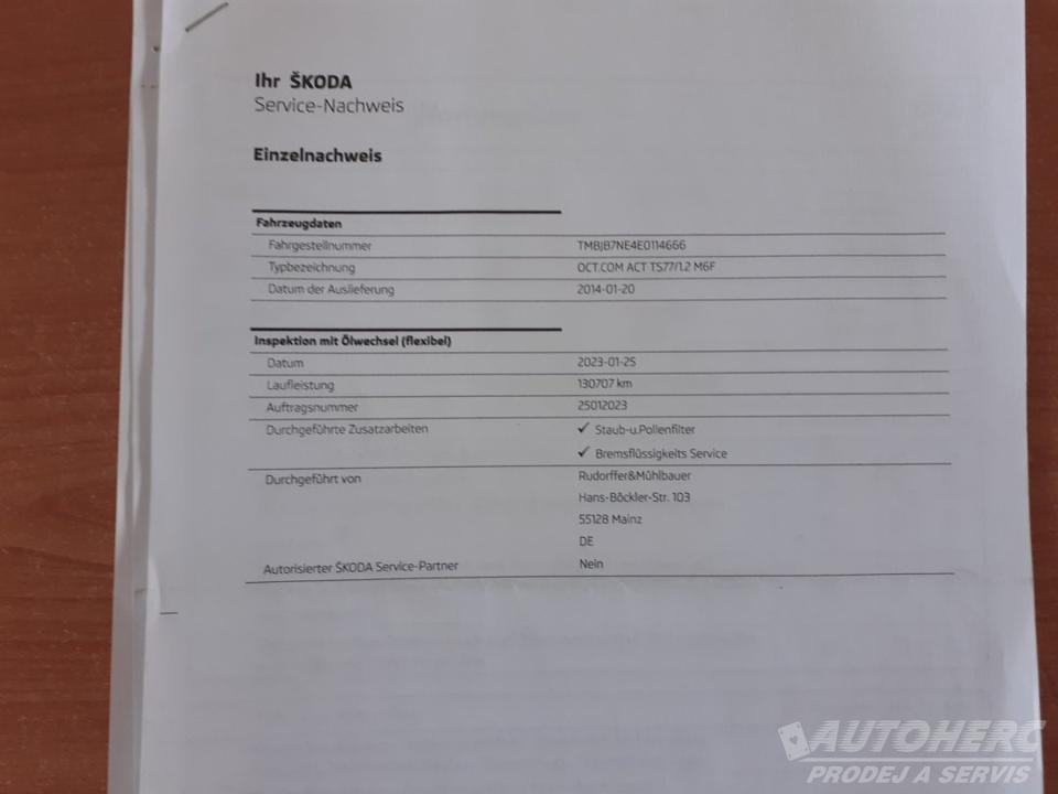 Škoda Octavia KOMBI 1.2 TSi