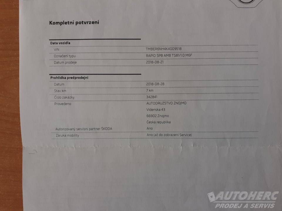 Škoda Rapid 1.0 TSi MONTE CARLO
