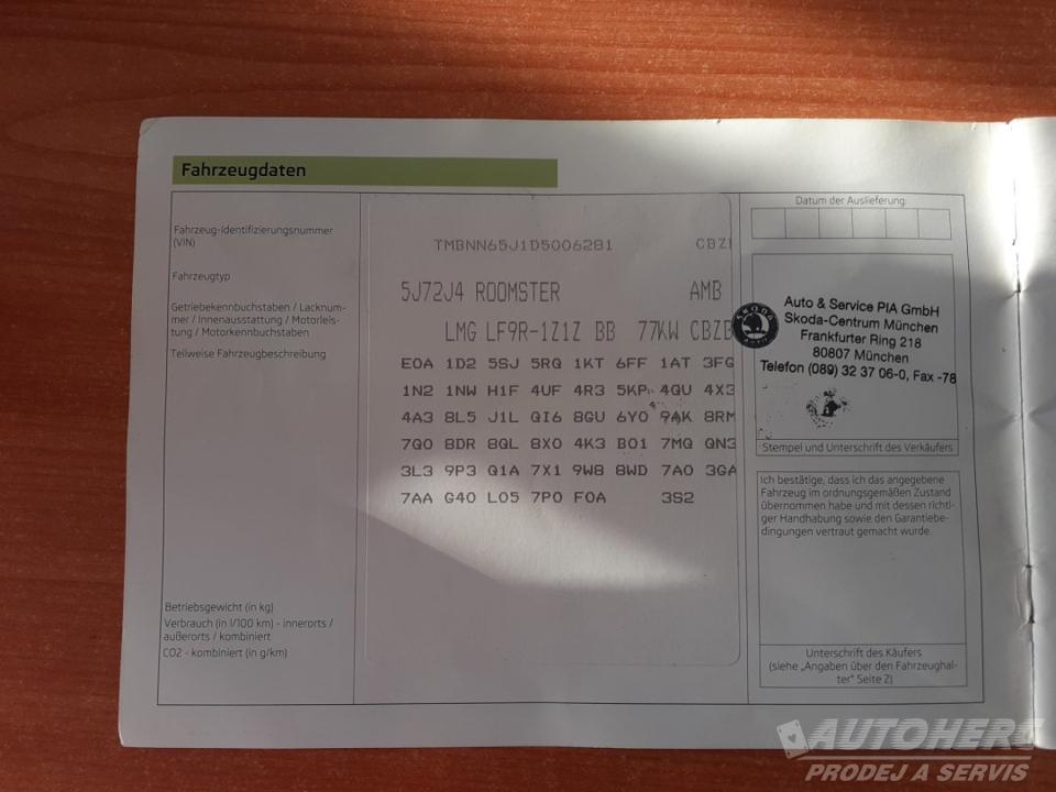 Škoda Roomster 1.2 TSi 77 Kw