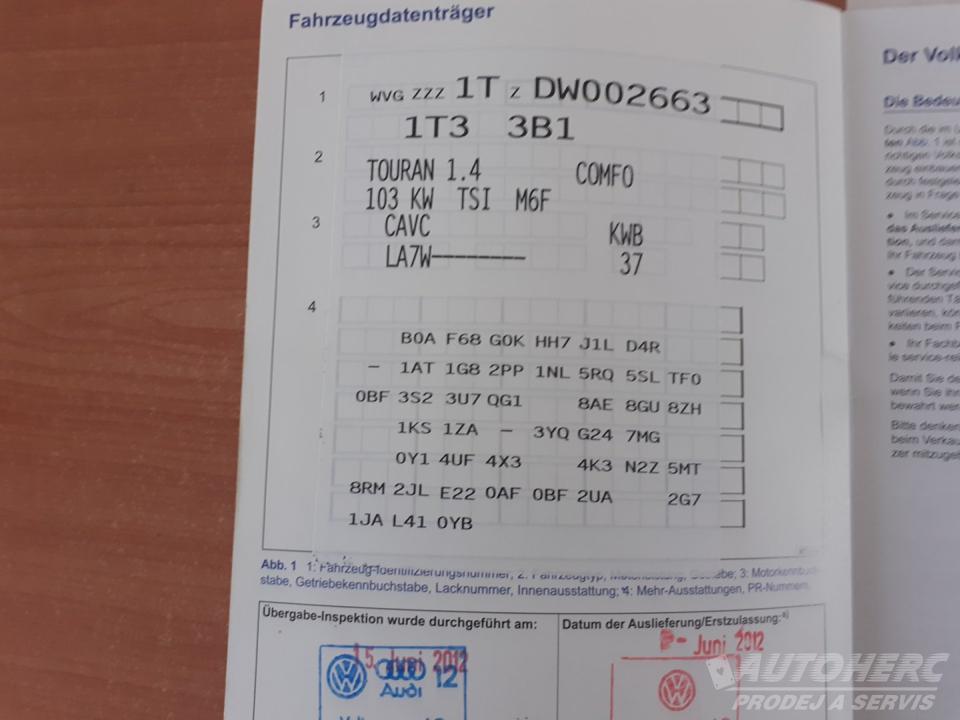 Volkswagen Touran 1.4 TSi MATCH