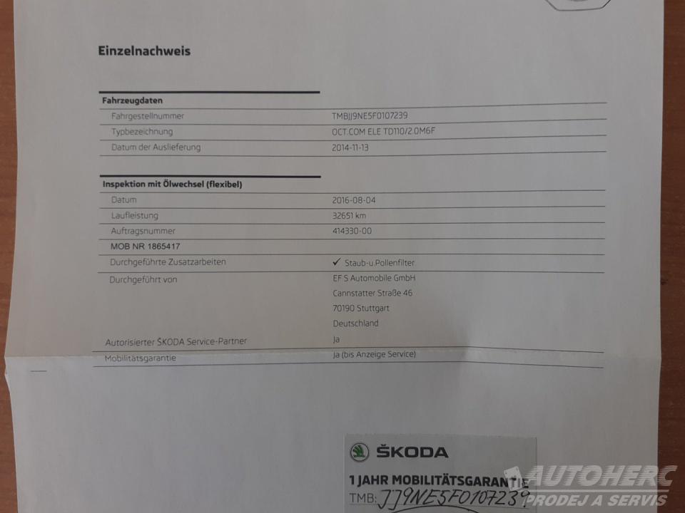 Škoda Octavia III Kombi 2.0 TDi 110kW