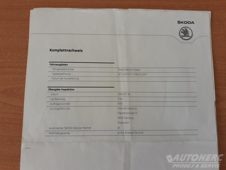 Škoda Octavia KOMBI 1.6 TDi