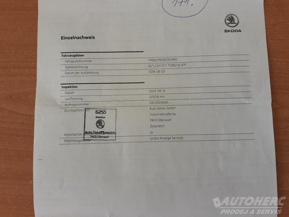 Škoda Octavia KOMBI 1.6 TDi