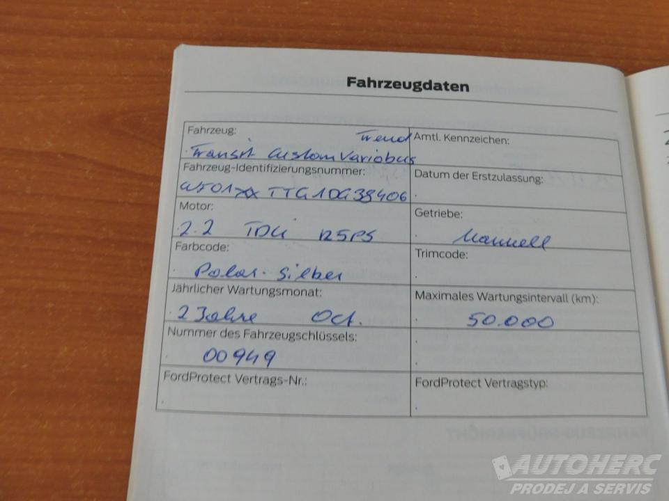 Ford Transit Custom 2.2 TDCi 9.MÍST
