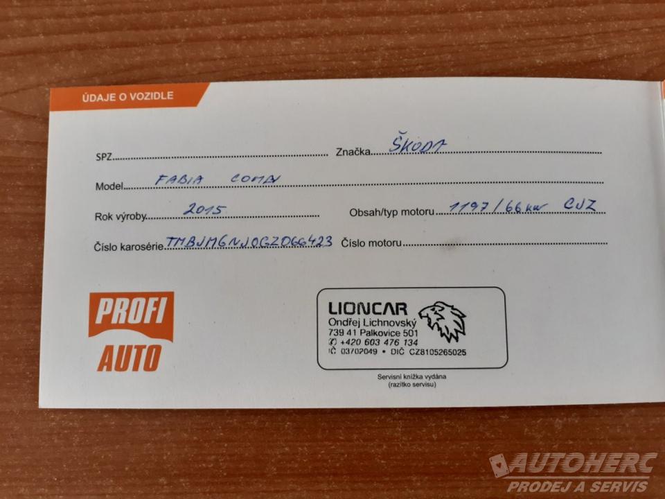 Škoda Fabia KOMBI 1.2 TSi ČR