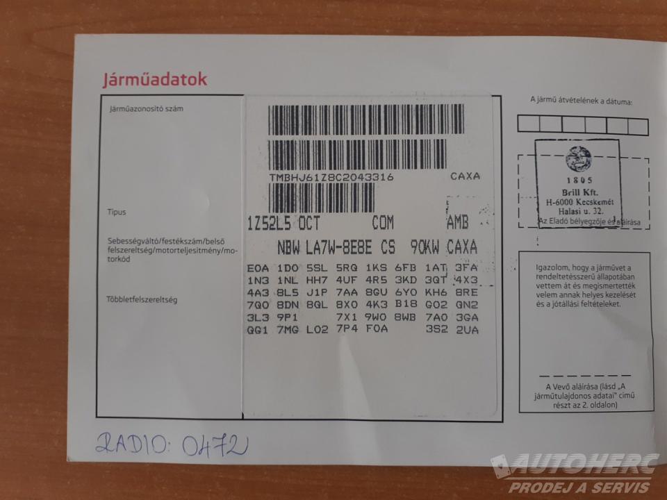 Škoda Octavia KOMBI 1.4 TSi 1.MAJ