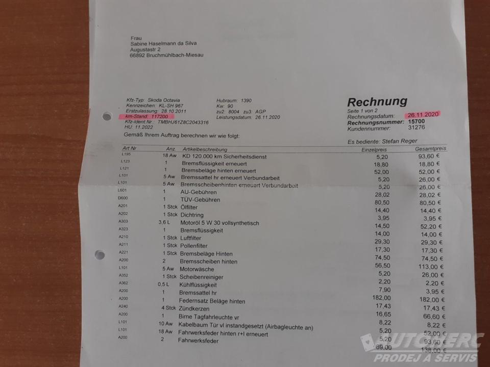 Škoda Octavia KOMBI 1.4 TSi 1.MAJ