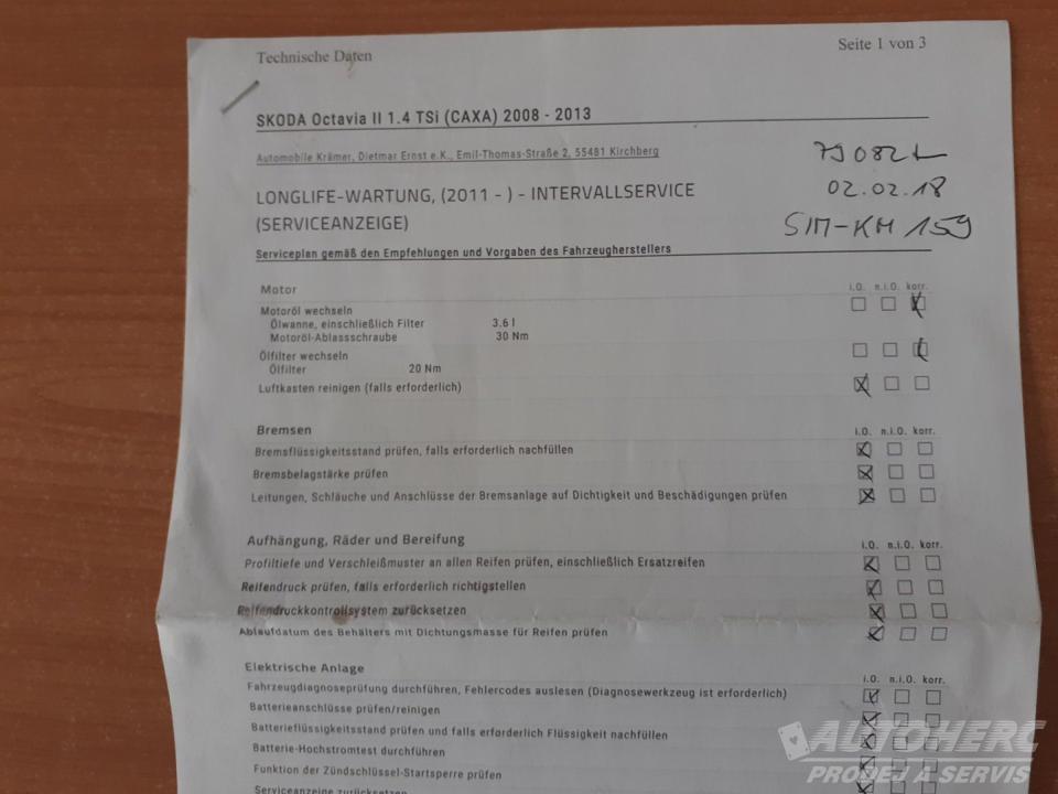 Škoda Octavia KOMBI 1.4 TSi 1.MAJ