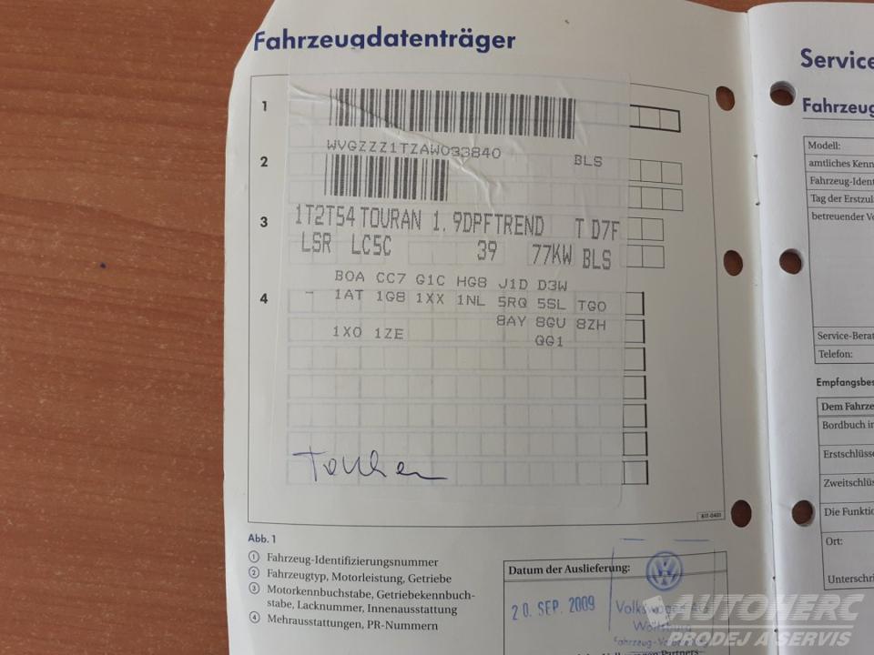 Volkswagen Touran 1.9 TDI DSG