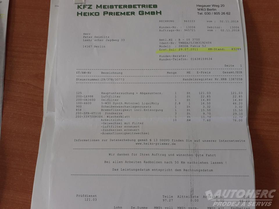 Škoda Fabia 1.2 HTP