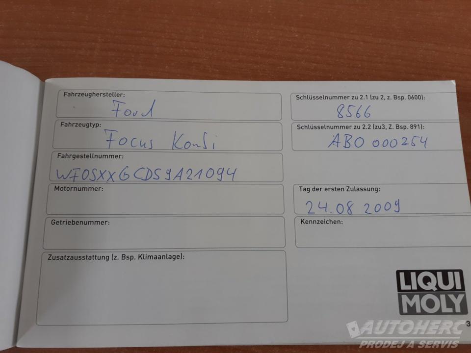 Ford Focus KOMBI 1.6 16V
