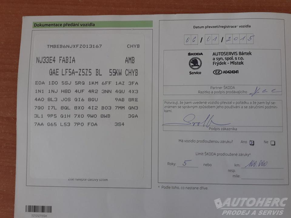 Škoda Fabia 1.0 MPi AMBIENTE