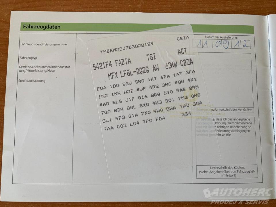 Škoda Fabia II 1.2 TSi 1.MAJ