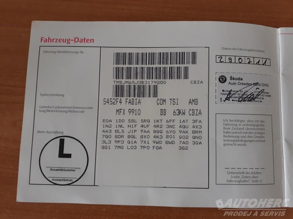 Škoda Fabia KOMBI 1.2 TSi AMB
