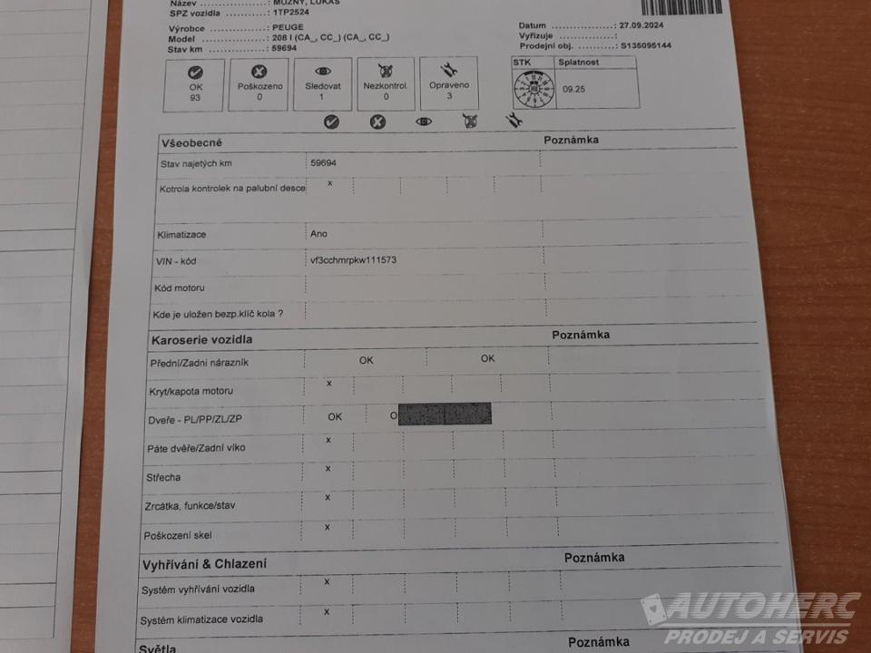 Peugeot 208 1.2 PT 1 .Maj .ČR