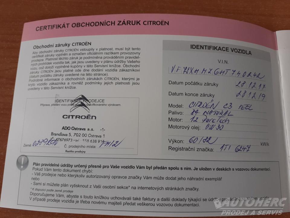 Citroën C3 1.2 PT 1 MAJ.ČR. TEMP.