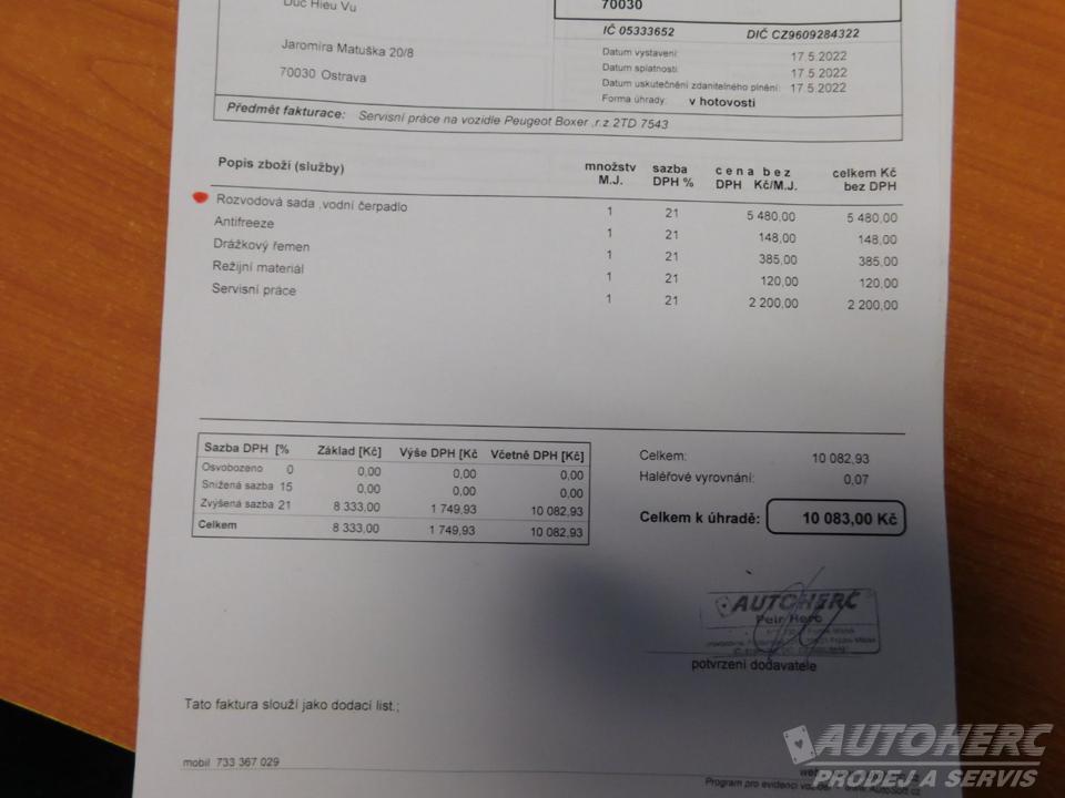 Peugeot Boxer 2.0 HDi L4 H2