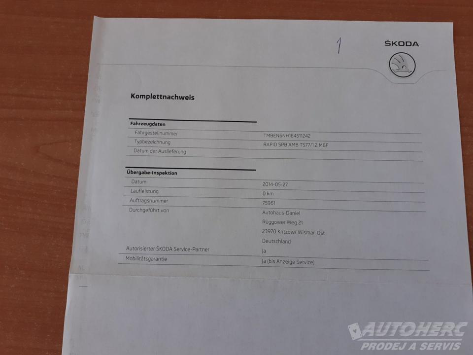 Škoda Rapid 1.2 TSi 77 kW