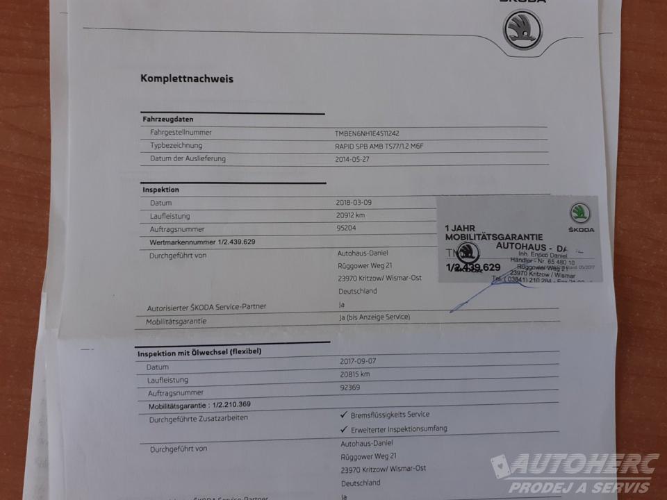 Škoda Rapid 1.2 TSi 77 kW