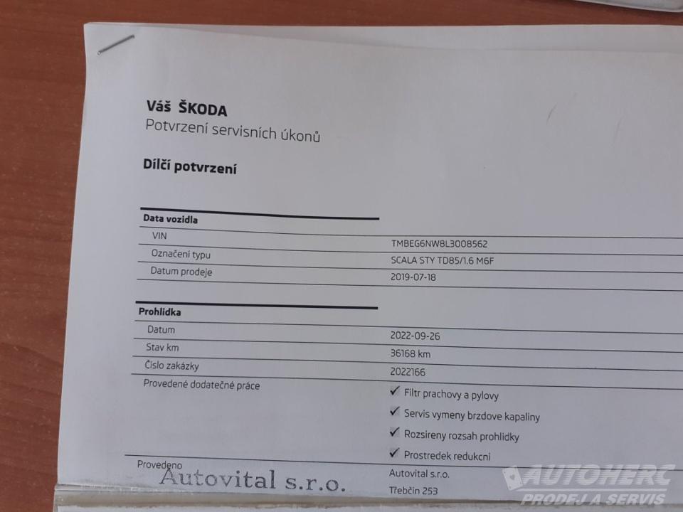 Škoda Scala 1.6  TDi 85 kW