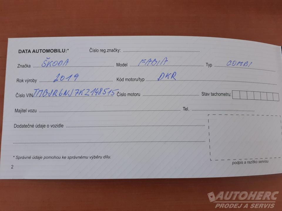 Škoda Fabia III Kombi 1.0 TSi 81KW