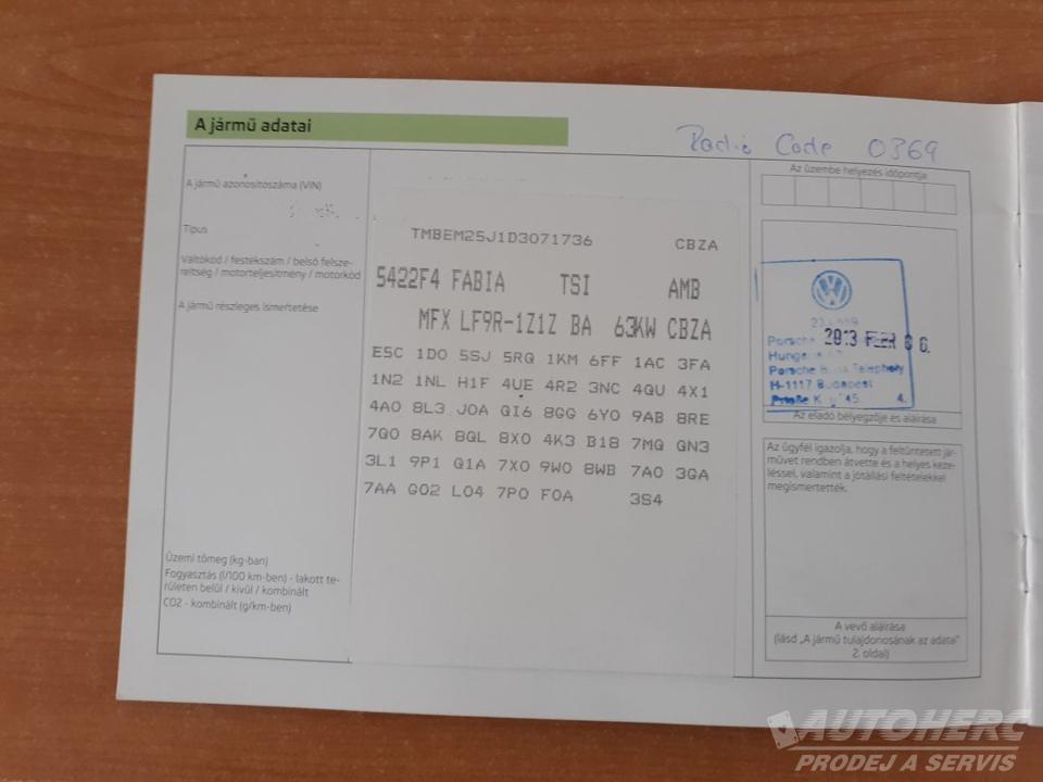 Škoda Fabia 1.2 TSi FAMILY