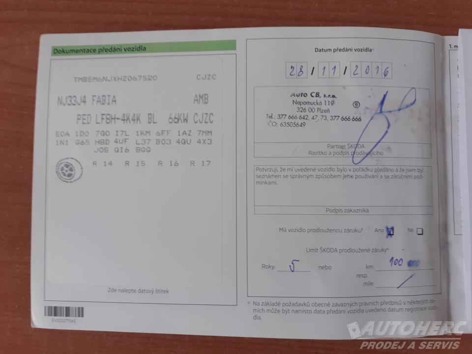 Škoda Fabia III 1.2 TSi Ambiente