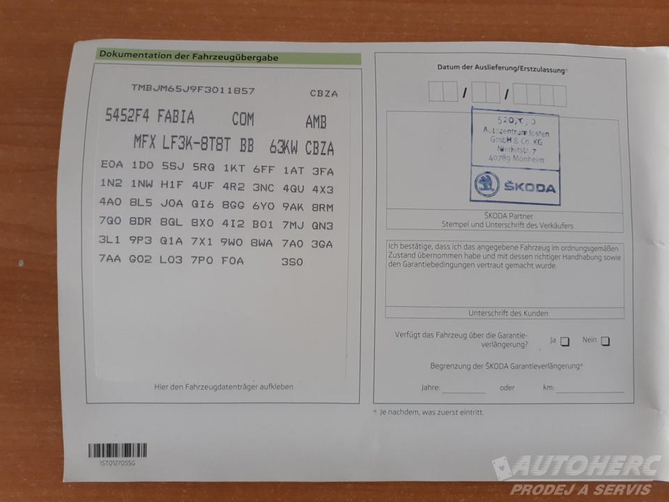 Škoda Fabia KOMBI 1.2 TSi  AMB