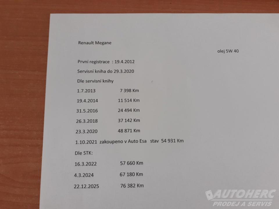 Renault Mégane 1.6 16 V  ČR