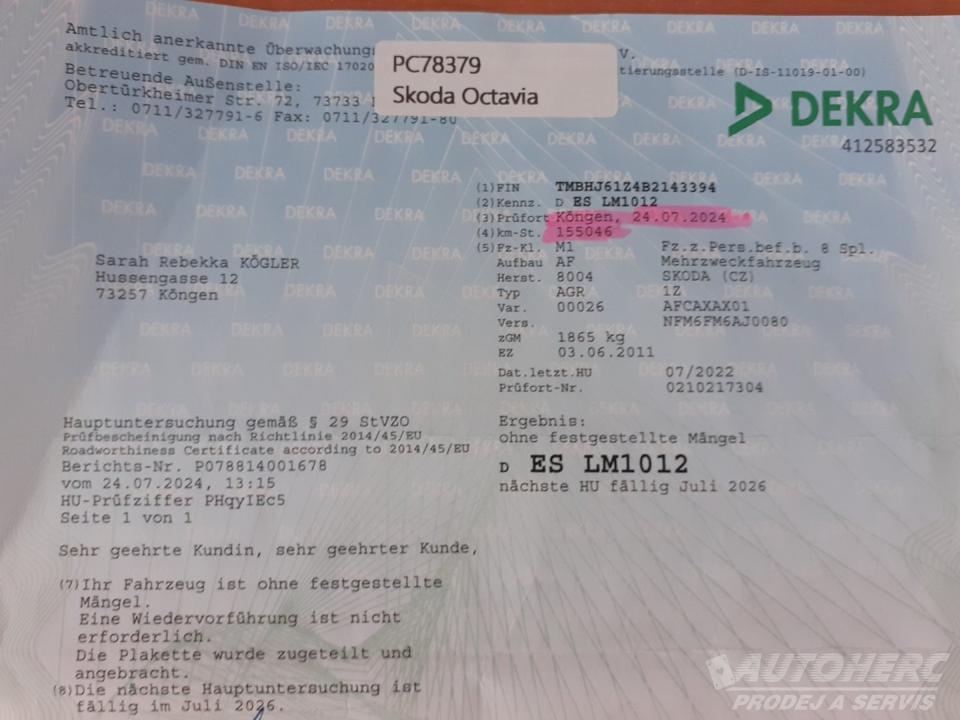 Škoda Octavia KOMBI 1.4 TSi AMBIENTE