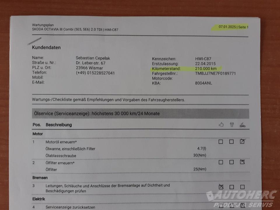 Škoda Octavia 2.0 TDi DSG ELEGANCE