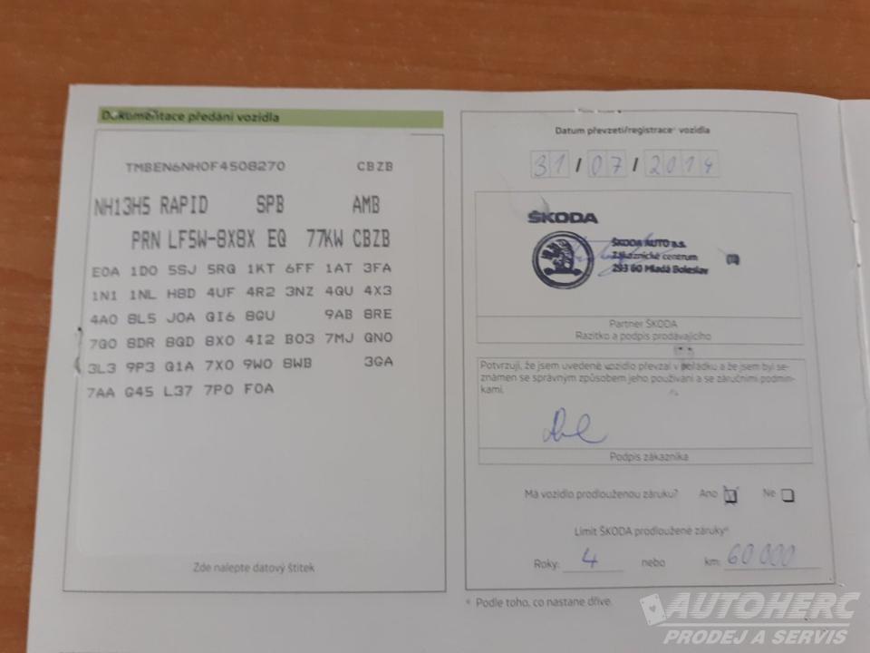 Škoda Rapid 1.2 TSi AMBIENTE