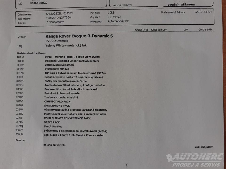 Land Rover Range Rover Evoque 2.0 P200 R DYNAMIC S