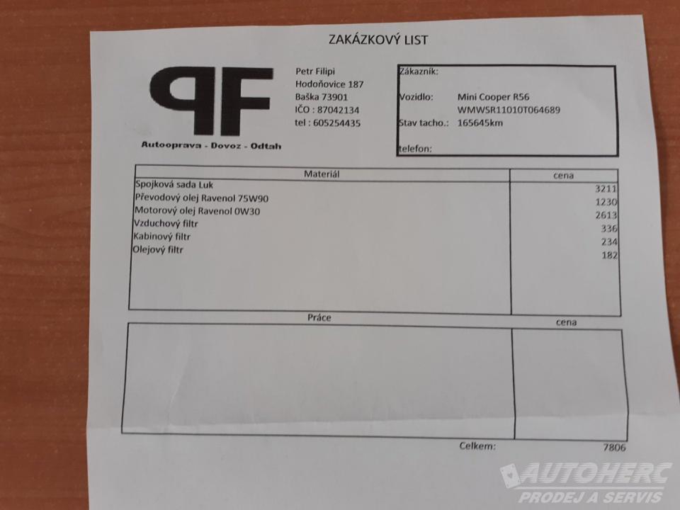 Mini One 1.6 ONE 1.maj