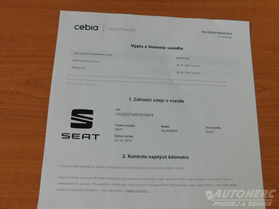 Seat Alhambra 2.0 TDi 4x4 7.MÍST