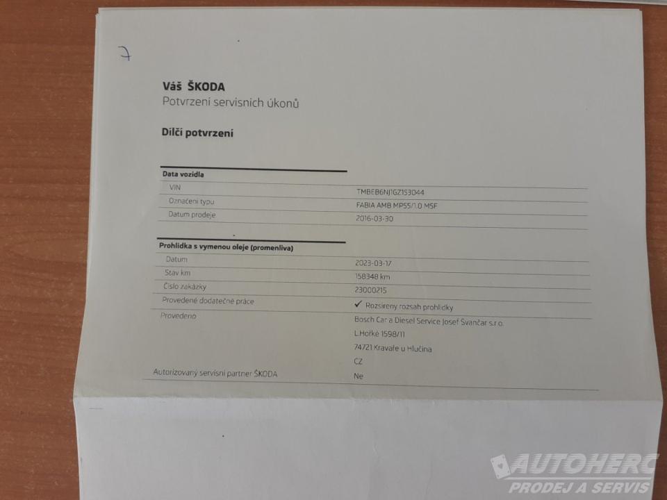 Škoda Fabia III 1.0 MPi +LPG