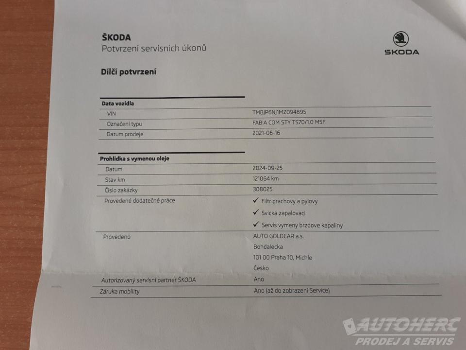 Škoda Fabia KOMBI 1.0 TSi STYLE