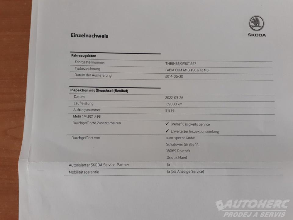 Škoda Fabia KOMBI 1.2 TSi  AMB