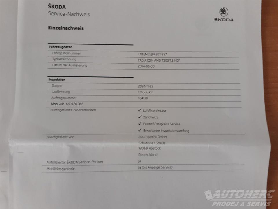 Škoda Fabia KOMBI 1.2 TSi  AMB