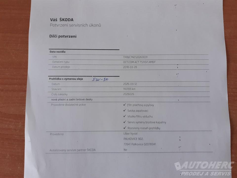 Škoda Octavia 1.4 TSi KOMBI ČR