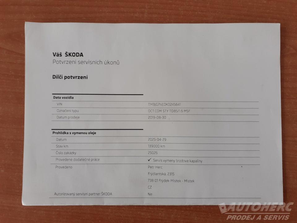 Škoda Octavia 1.6 TDi STYLE