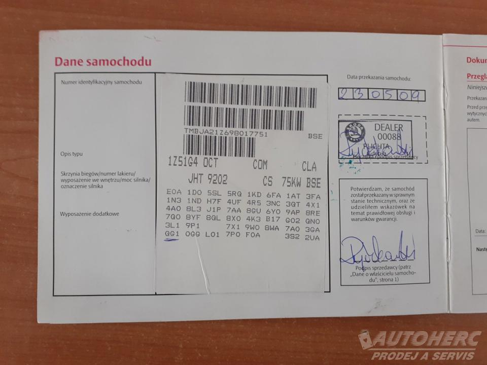 Škoda Octavia KOMBI 1.6 MPi