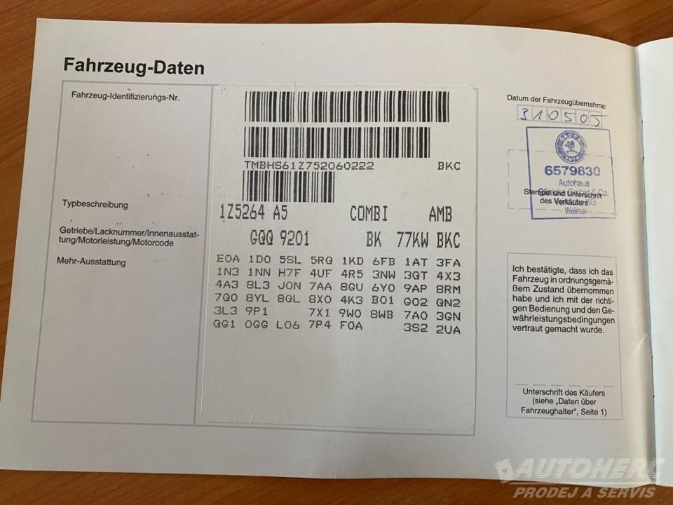 Škoda Octavia KOMBI 1.9 TDi