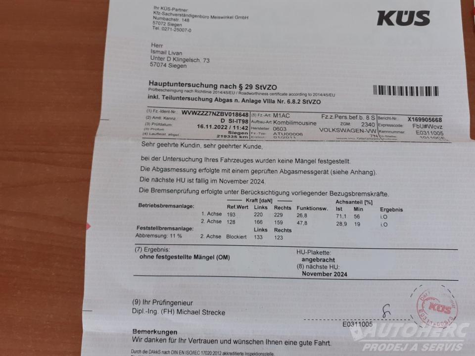 Volkswagen Sharan 2.0 TDi TREND