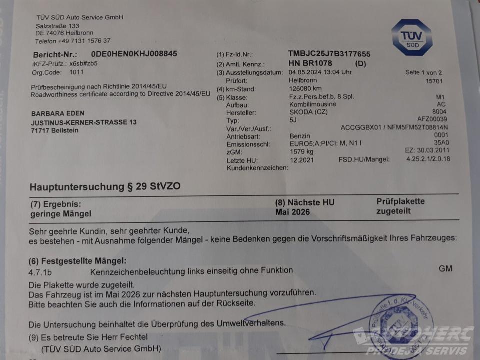 Škoda Fabia KOMBI 1.4 16V