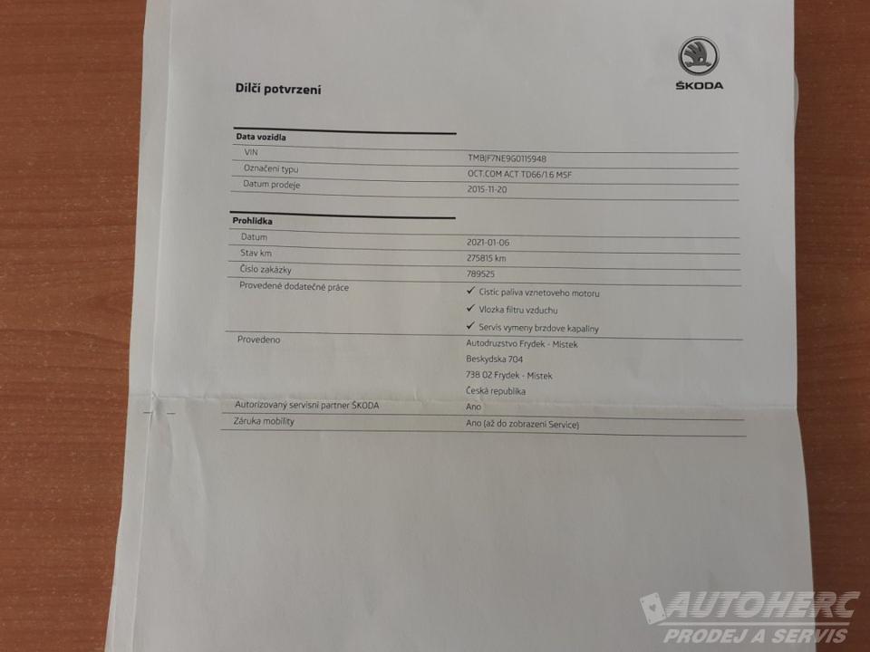 Škoda Octavia III Kombi 1.6 TDi
