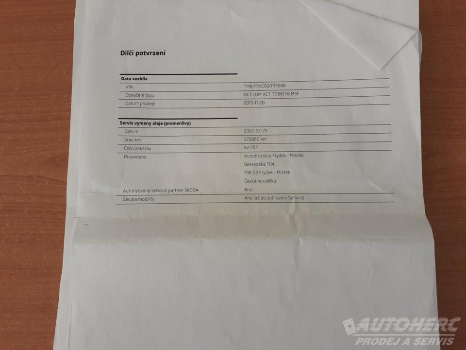 Škoda Octavia III Kombi 1.6 TDi